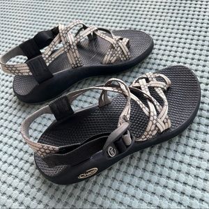 Chaco grey and white sandals Womens